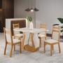 Imagem de Mesa de Jantar Retangular Vic 120x80cm com 4 Cadeiras Sicilia