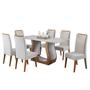 Imagem de Mesa de Jantar Retangular Vitalic com 6 Cadeiras Madeira Maciça Vegas