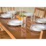 Imagem de Mesa de Jantar Ripada 1,60m com 6 Cadeiras em Madeira Maciça