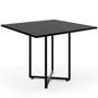 Imagem de Mesa de Jantar Rivera Preto  90cm com 04 Cadeiras Industrial Barcelona F01 Bouclê Creme - Lyam