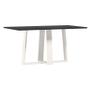 Imagem de Mesa de Jantar Rubi 160x90 cm com Vidro Off White Preto  New Ceval