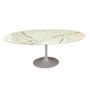 Imagem de Mesa de Jantar Saarinen Oval 137x90 cm Mdf Calacata Marmorizada Gelo Branco