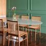 Imagem de Mesa de Jantar Saarinen Oval 160x90 cm Mármore Branco Extra Base Branca