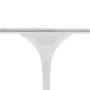 Imagem de Mesa de Jantar Saarinen Oval 160x90 cm Mármore Branco Extra Base Branca