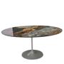 Imagem de Mesa de Jantar Saarinen Oval 160x90cm Mdf Calacata Marmorizada Estelar