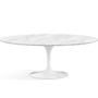 Imagem de Mesa de Jantar Saarinen Oval 198x122 cm Mármore Carrara Base Branca