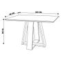 Imagem de Mesa de Jantar Shell 160x90 cm com Tampo de Vidro Off White G55 - Gran Belo