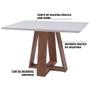 Imagem de Mesa de Jantar Shell 160x90 cm com Tampo de Vidro Off White G55 - Gran Belo