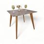Imagem de Mesa de Jantar Tampo com Vidro Quadrada 90x90cm Fendi Slim