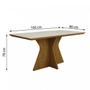 Imagem de Mesa de Jantar Tampo de Vidro Off White 160cm Creta Leifer