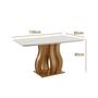 Imagem de Mesa de Jantar Tampo Vidro/mdf 135x90cm Nuance Yescasa
