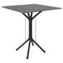 Imagem de Mesa de Jantar Thais 70x70 cm com Granito Ocre Itabira com 4 Cadeiras 063 Preto - Artefamol