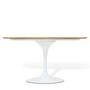 Imagem de Mesa de Jantar Tulipa Saarinen Oval 120x80 cm Tampo Imbuia Base Branca