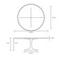 Imagem de Mesa de Jantar Tulipa Saarinen Redonda 100 cm - Laqueada