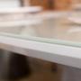 Imagem de Mesa de Jantar Tulipa Saarinen Redonda 120 cm Tampo Laca + Vidro  Branca Base Branca