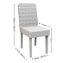 Imagem de Mesa de Jantar Veneza 120x80 com 4 Cadeiras Berlim Ipê/Off White/Preto - PR Móveis