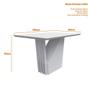 Imagem de Mesa de Jantar Veneza 120x80 Tampo em MDF com Vidro - New Ceval