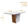 Imagem de Mesa de Jantar Veneza 160x90 com 6 Cadeiras Ana Ipê/Off White/Marrom Rosê - PR Móveis