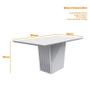 Imagem de Mesa de Jantar Veneza 160x90 Imbuia/Off White - PR Móveis