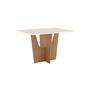 Imagem de Mesa de Jantar Vertice 120 S/ Vidro Nature/Off White - Henn