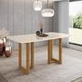 Imagem de Mesa de Jantar Yara 180 C. Vidro 6 Cad. Eloa Amendoa - Henn