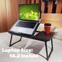 Imagem de Mesa de laptop CloudTrip para cama ou sofá com porta-copos preto