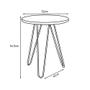 Imagem de Mesa de Lateral Duo Lisboa Ferro Cobre Tampo Amêndoa