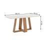 Imagem de Mesa de Madeira Lins com Vidro Canto Arredondado Nature/Off White Sc95 - Henn