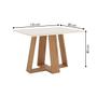 Imagem de Mesa de Madeira Lins com Vidro Canto Reto Nature/Off White - Henn