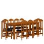 Imagem de Mesa De Madeira Maciça Com 10 Cadeiras Estofadas 220 x 88 Mel Suprema Shop JM