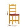 Imagem de Mesa De Madeira Maciça Com 6 Cadeiras Estofadas Cerejeira Vermelho Clegane Shop Jm