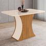 Imagem de Mesa de Madeira Selena com Vidro Nature/Off White Sci42 - Henn