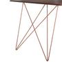Imagem de Mesa de Madeira Trama Base Cobre com Tampo Amêndoa 140 X 80 - New Green