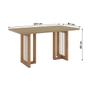 Imagem de Mesa de Madeira Yara 160 Cm com Vidro Nature - Henn