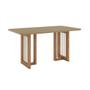 Imagem de Mesa de Madeira Yara 160 Cm com Vidro Nature - Henn