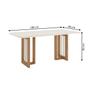 Imagem de Mesa de Madeira Yara com Vidro Nature/Off White - Henn