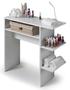 Imagem de Mesa De Manicure Com Prateleiras Branca Em MDF Resistente