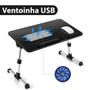 Imagem de Mesa de Notebook Articulda com Cooler UBS - Preta