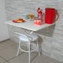 Imagem de Mesa De Parede Dobrável-60c X 41l Branco Prateleiras P/COZINHA,BARES ,RESTAURANTES ,APARTAMENTOS