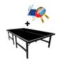 Imagem de MESA DE PING PONG COR PRETA MDP 15mm 1010 KLOPF + KIT Suporte, Rede, Bolinhas 5031