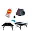 Imagem de MESA DE PING PONG OFICIAL COR PRETA OFICIAL MDP 15mm KLOPF 1010 + KIT Completo Klopf 5030 + Capa