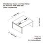 Imagem de Mesa de Plataforma Dupla para 2 Pessoas Corporativa 110x140/2p