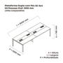 Imagem de Mesa de Plataforma Dupla para 4 Pessoas Corporativa 130x120/4p Pdc13/12/4p