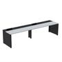 Imagem de Mesa de Plataforma Simples para 2 Pessoas Corporativa 150x792/2p Pscpp150/792/2p Cinza/Preto