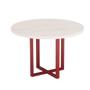 Imagem de Mesa De Reunião Redonda Tubolar PE 40 Pandin 1,10 M Casablanca e Vermelho