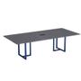 Imagem de Mesa de Reunião Retangular com Power Box Tubular P25 Pandin 2,0 M Grafito e Azul Del Rey