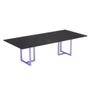 Imagem de Mesa de Reunião Retangular com Power Box Tubular P25 Pandin 2,0 M Preto e Lilas