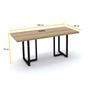 Imagem de Mesa de reunião retangular powerbox pandin pe40tub - naturalle