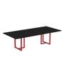 Imagem de Mesa de Reunião Retangular Tubular P25 Pandin 2,6 M Preto e Vermelho