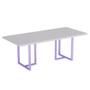 Imagem de Mesa De Reunião Retangular Tubular PE 40 Pandin 2,00 M Cinza e Lilas